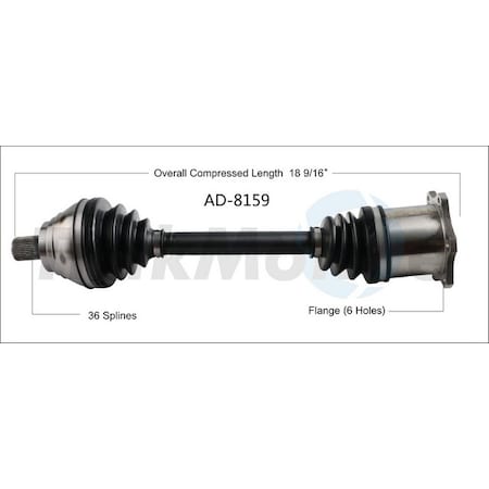 Surtrack Axle Cv Axle Shaft, Ad-8159 AD-8159